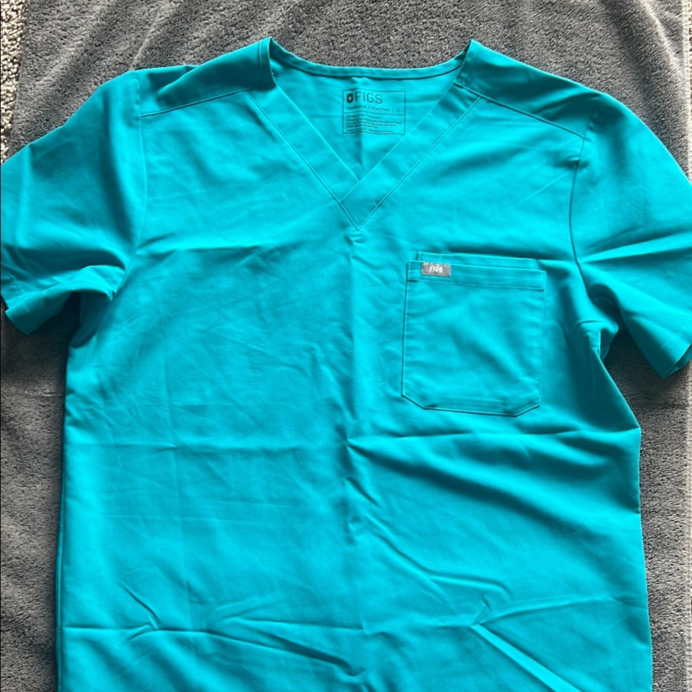 Figs Men's Teal Shirt L
